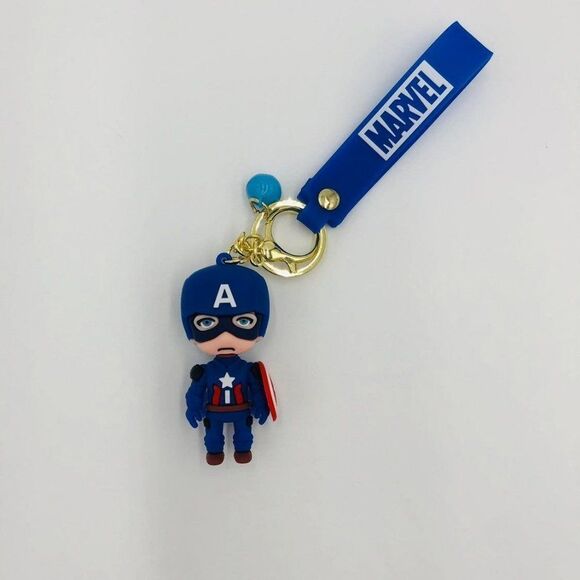 Brand New Captain Marvel‎ Keychain 3D Mini Doll Figurine Key Ring - Picture 2 of 5